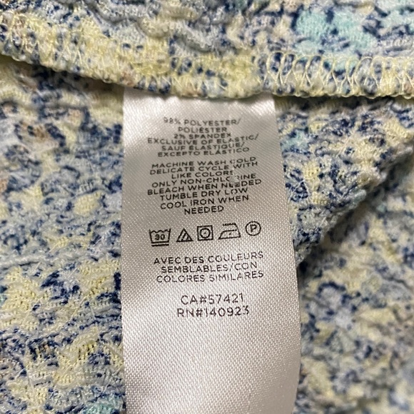 LOFT Blue and Yellow Floral Blouse - Picture 7 of 7